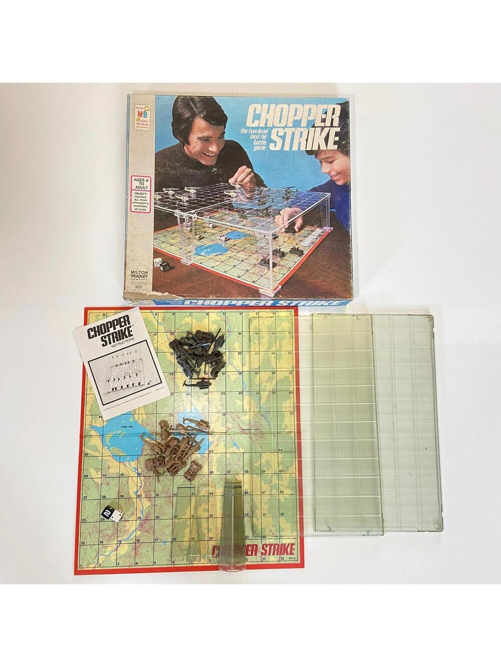 1976 Milton Bradley Chopper Stike Board Game - 100% COMPLETE